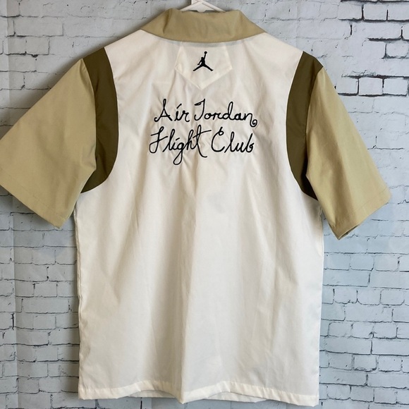 Jordan Bowling Shirt Colorblock Camp Boxy Button Down Women’s XS Brown Kelp/Sail - Picture 1 of 16